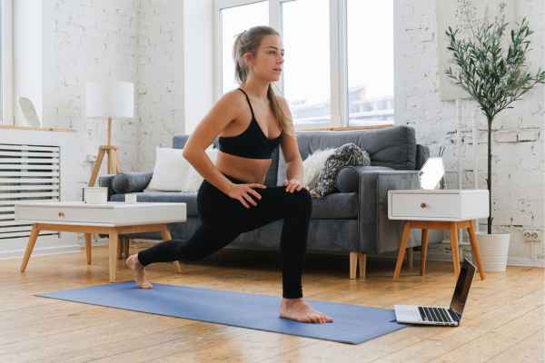 Woman exercising confidently after femiwand treatment Banstead