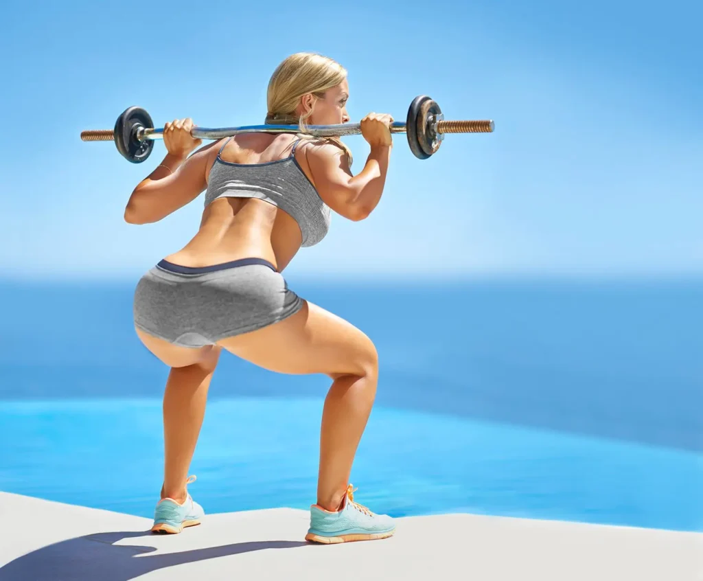 A person lifting dumbbells, focusing on arm muscles Banstead