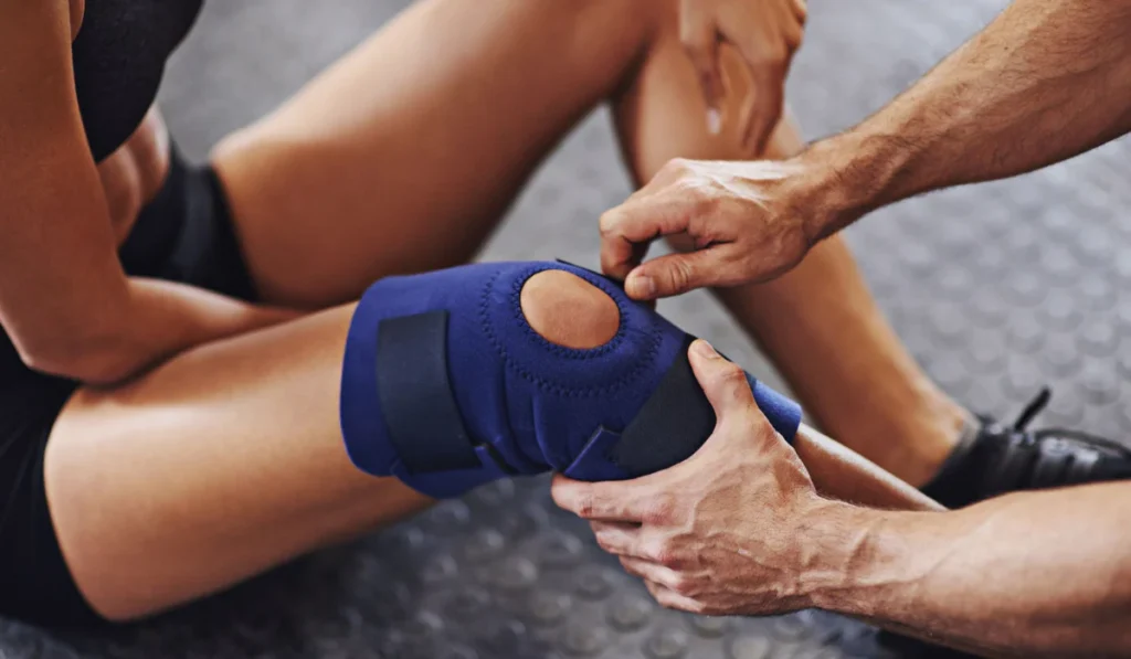 Person undergoing muscle rehabilitation therapy Banstead