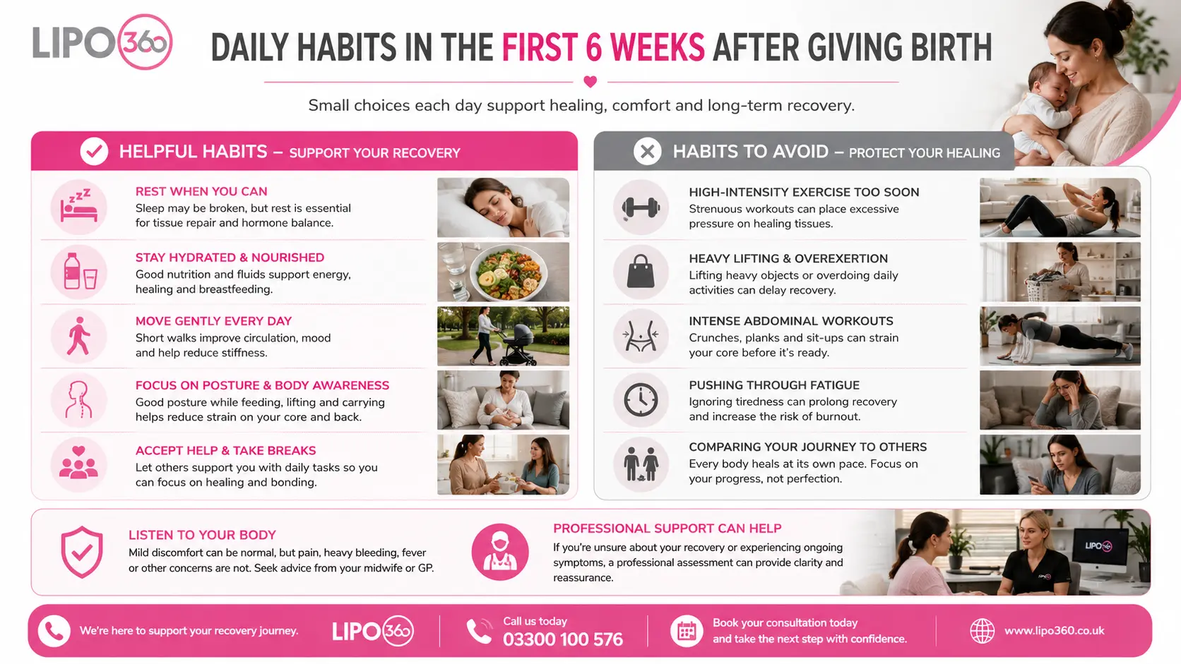 What to Do (and Avoid) in the First 6 Weeks After Giving Birth To Avoid Diastasis Recti 3 First 6 Weeks After Giving Birth To Avoid Diastasis Recti Banstead : Daily Habits in the First 6 Weeks After Giving Birth